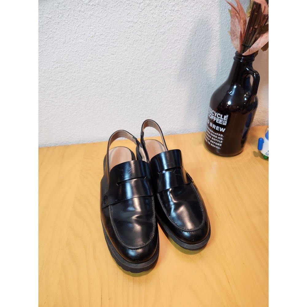 Cole Haan Women's Black Leather Slingback Loafers – Size 9.5B – Grand.OS